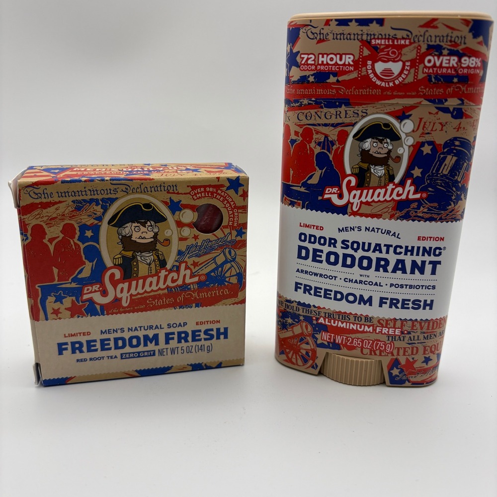 Dr. Squatch Freedom Fresh Bundle 2026 Limited Edition Soap and Deodorant Set